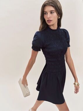 Reformation Leannah Dress - Navy